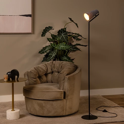 Lucide BENSEN - Lampadaire - 1xE14 - Gris - ambiance 1